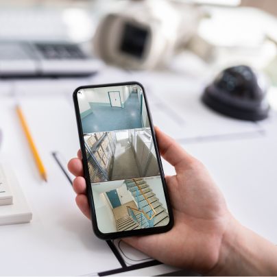 Utica security camera feed on cell phone